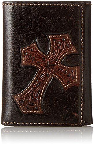 Nocona Men's Diagnol Cross Embose Trifold