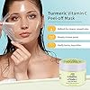 ANAI RUI Turmeric Vitamin C Facial Mask 3-in-1 Travel Mini Kit - Clay Mask, Peel Off Mask, Wash-Off Cream Mask, for Acne & Dark Spots, Oily Skin, Facial Spa Treatment 1.75 oz × 3 ea