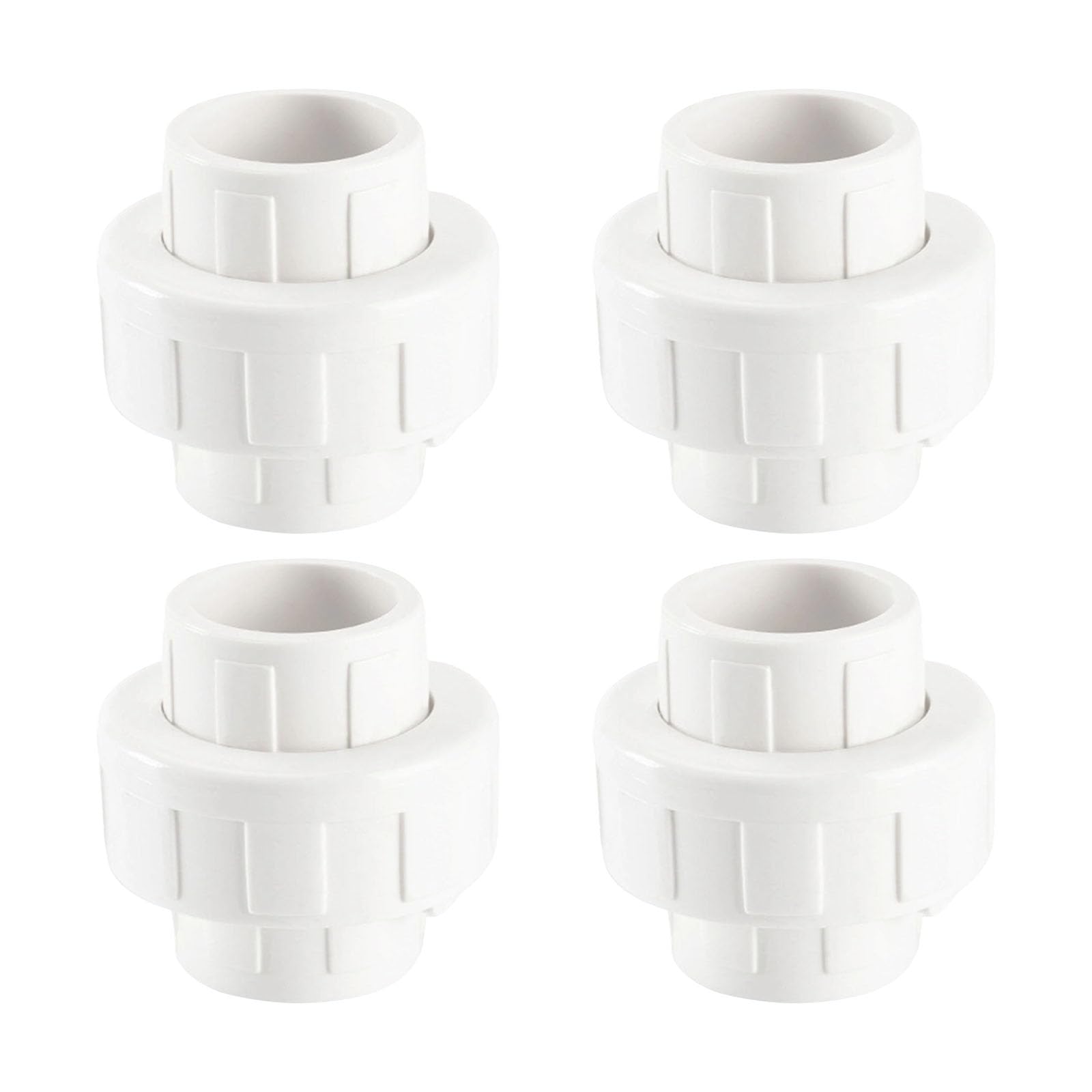 Tsophreniq 40Mm 4Pcs Garden Irrigation Water Pipe Fittings Aquarium Fish Tanks Tube Joint Resistant Pvc Plumbing Fitting Pipe Union Connector Water Union Plumbing Fitting Repair Irrigation Connector Inch