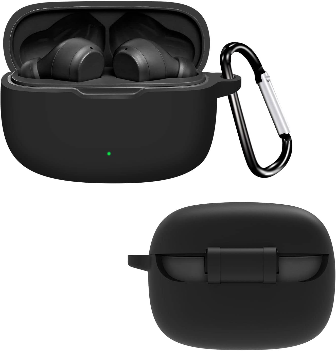 Silicone Case Cover for Realme Buds T200 Lite | T200x (Earbuds Not Included) (Black)