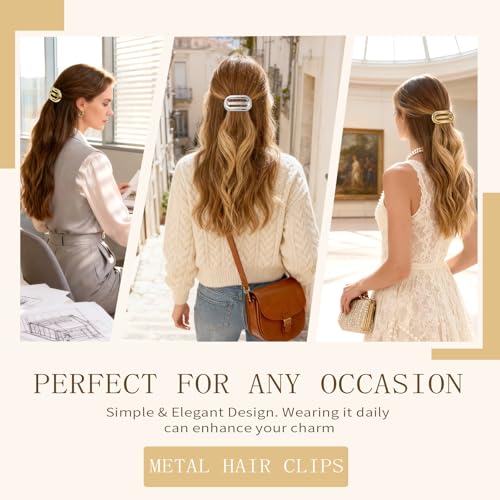 2 PCS Metal Hair Clips para mujer, estilo vintage miniatura 6