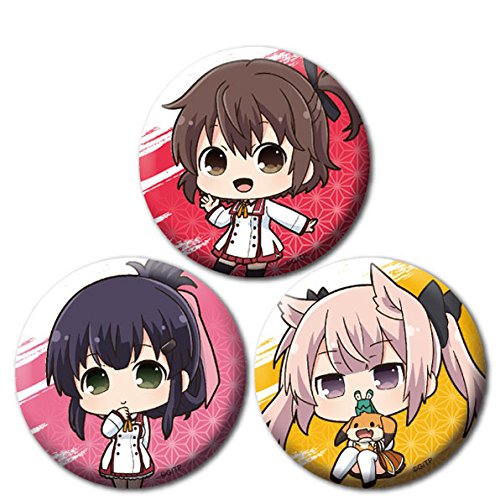 Katanashino Miko Kanachibi Can Badge Set of Three A