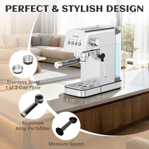 Professional Espresso Machine with Milk Frother