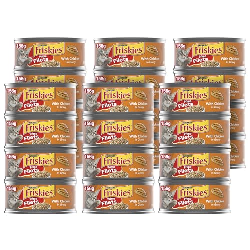 Purina Friskies Prime Filets Chicken in Gravy Wet Cat Food Can 5.5 oz x 24 Cans