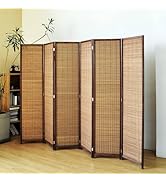 バンブー　NEWスクリーン3連 Amazon.com - Pawlabay 3 Panel Bamboo Room Divider Screen,5.6 FT