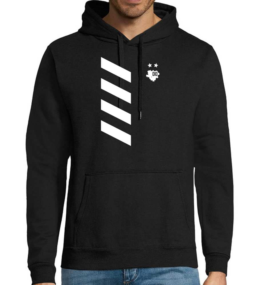Dortmund kontur piłka nożna męska bluza z kapturem, czarny, 4XL