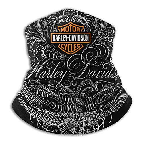 Harley Davidson Écharpe tube ronde noire – Parfait pour une utilisation comme coupe-vent, cache-cou, cache-cou, foulard, écharpe tubulaire et chapeau, Multicolore