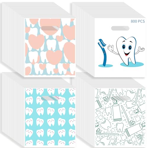 Dental gift bags set, 800 pcs each, 9 x 8 inches (Style 10)