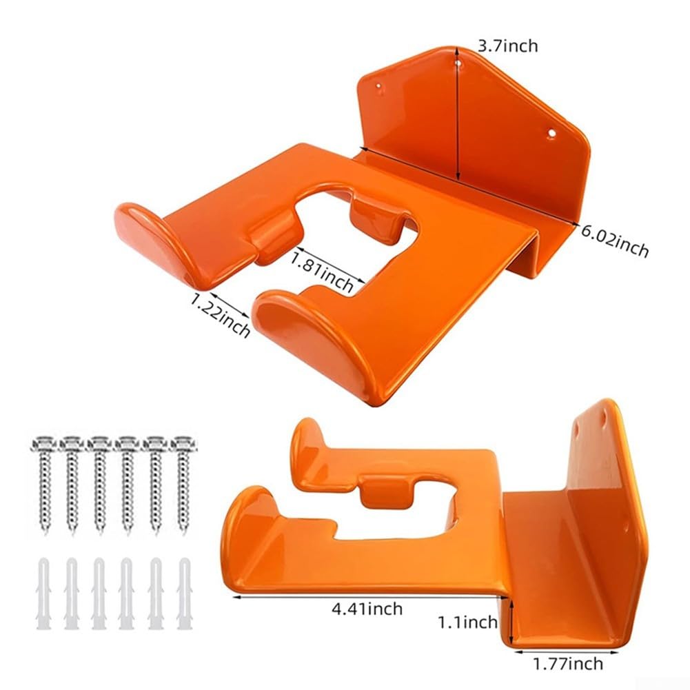 Pack de 2 soportes de pared para desbrozadora, soporte de pared para herramientas de jardín, soporte de pared para desbrozadora, organizador de almacenamiento robusto para el garaje