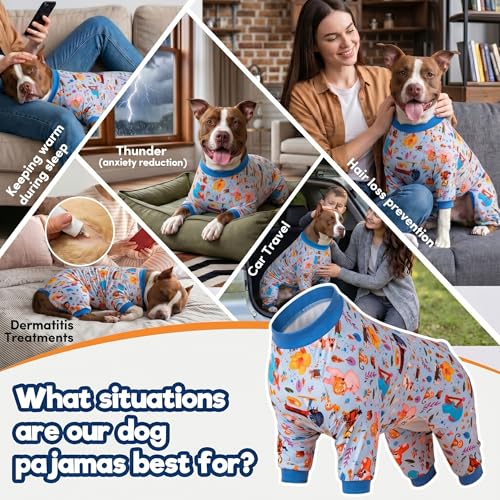 Pijama para Perros Grandes LovinPet, Tela Ligera Extensible miniatura 4
