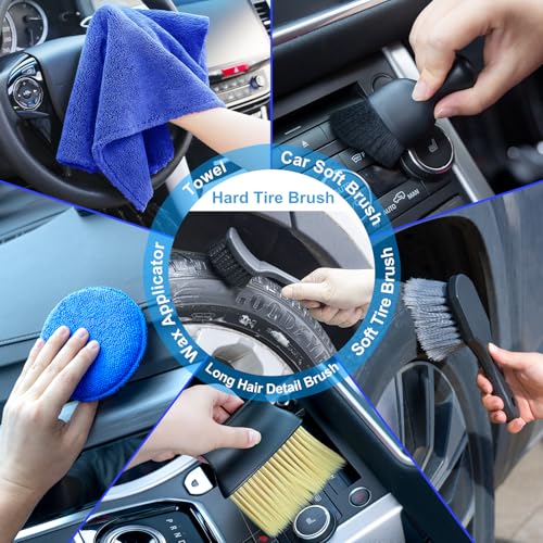 Kit de detalles de coche para la limpieza de llantas en casa 7