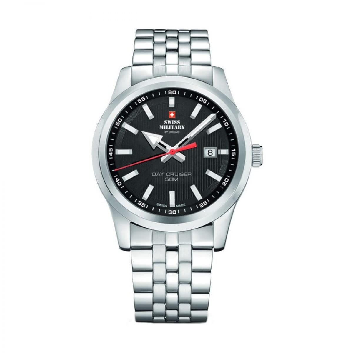 Reloj Swiss Military SM34091.01 Day Cruiser con esfera negra de alta gama 6