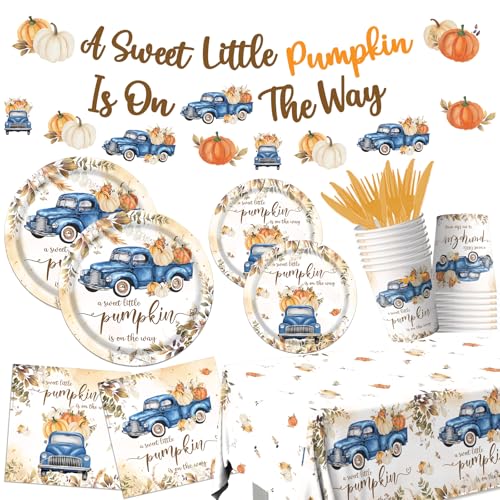 Little Pumpkin Baby Shower Decorations, 142pcs A Sweet Little Pumpkin...
