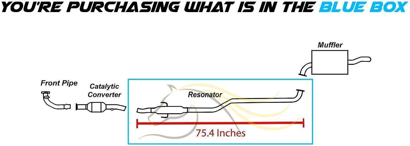 Northeastern Exhaust | Stainless Steel Exhaust Resonator Pipe Compatible for 1998-2002 Toyota Corolla 1.8L | Free Gasket and Clamps Included | Automotive Replacement Part