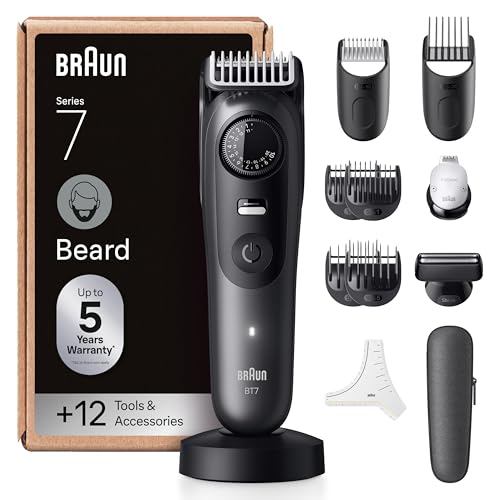 Braun Regolabarba Uomo Series 7, +12 Strumenti Da Barbiere,...