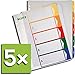 Produktbild Leitz Register 1291 PC-beschriftbar fr DIN A4, farbig/transparent 1-5 (5 Register)