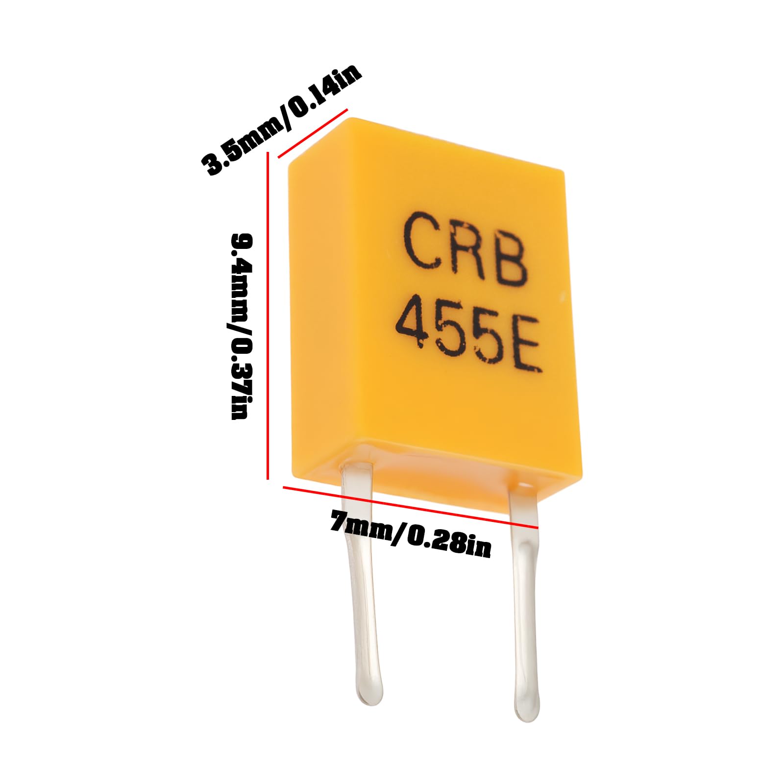 ECSiNG 10pcs di Risonatore in Cristallo Ceramico a 2 Pin a Inserimento Diretto CRB455E 455 KHz Adatto per Radio e Moduli di Ricezione Wireless