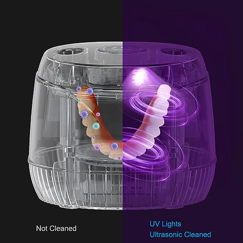 Máquina de limpeza ultrassônica de retentor UV - Limpador ultrassônico de dentadura de 45 kHz para a