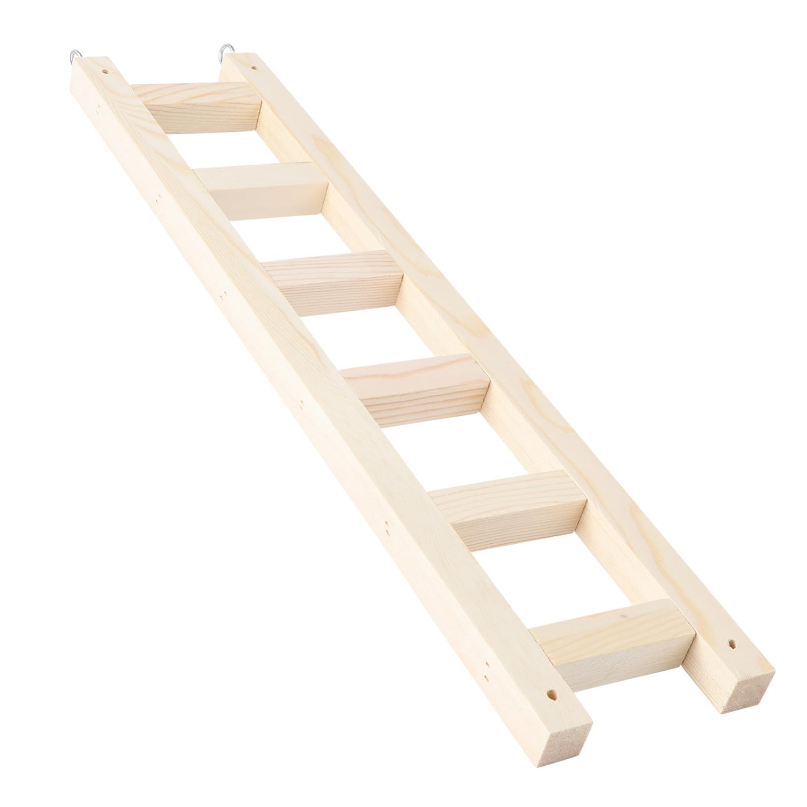 HEMOTON 1Pc Wooden Parrot Standing Ladder Bird Playground Climbing Rack for Chewing Training for Parakeets Cockatiels Budgies