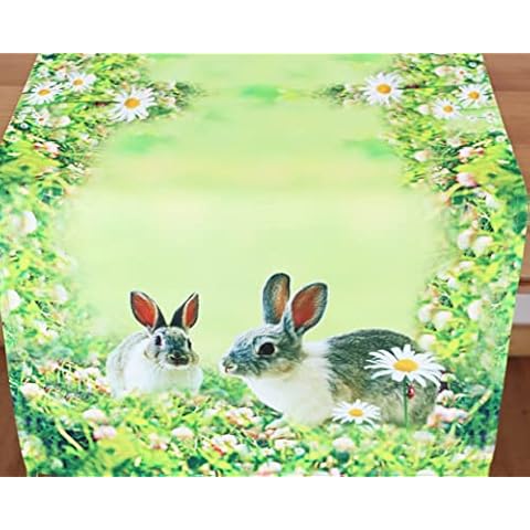 Kamaca Serie NEUGIERIGE HÄSCHEN hochwertiges Druck-Motiv mit süssen Hasen EIN Eyecatcher Frühling Ostern Cover