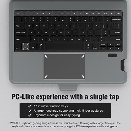 Nillkin Galaxy Tab S8 Plus/S7 Fe/S7 Plus Case With Keyboard 12.4 Inch, Multi-Angle Detachable Wireless Keyboard Case With Camera Cover And S Pen Holder For Samsung Galaxy Tab S7 Fe 5G Case, Black #TOP3