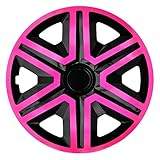 opel kadett c teile kaufen  CM DESIGN Action Pink/Schwarz - 16 Zoll, passend für Fast alle Opel z.B. für Kadett C Limo, City, Aero, Caravan, Coupe