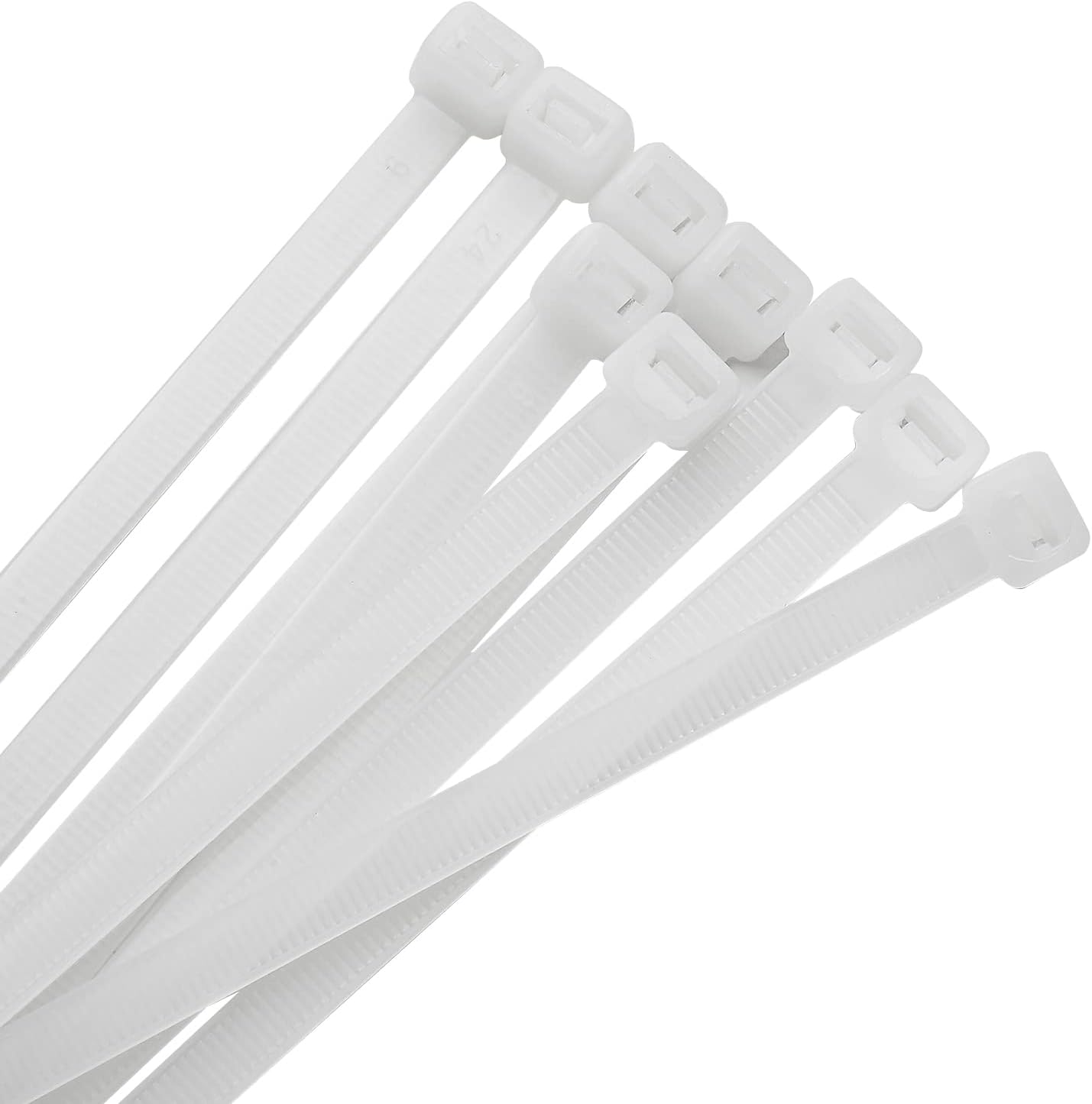 Clear Zip Ties 8 Inch Heavy Duty White 50 lb UV Resistant Cable Wire Wraps for Home Garden Office Garage Travel Craft Outdoor Indoor Use 1000 Pack (8in1000w)