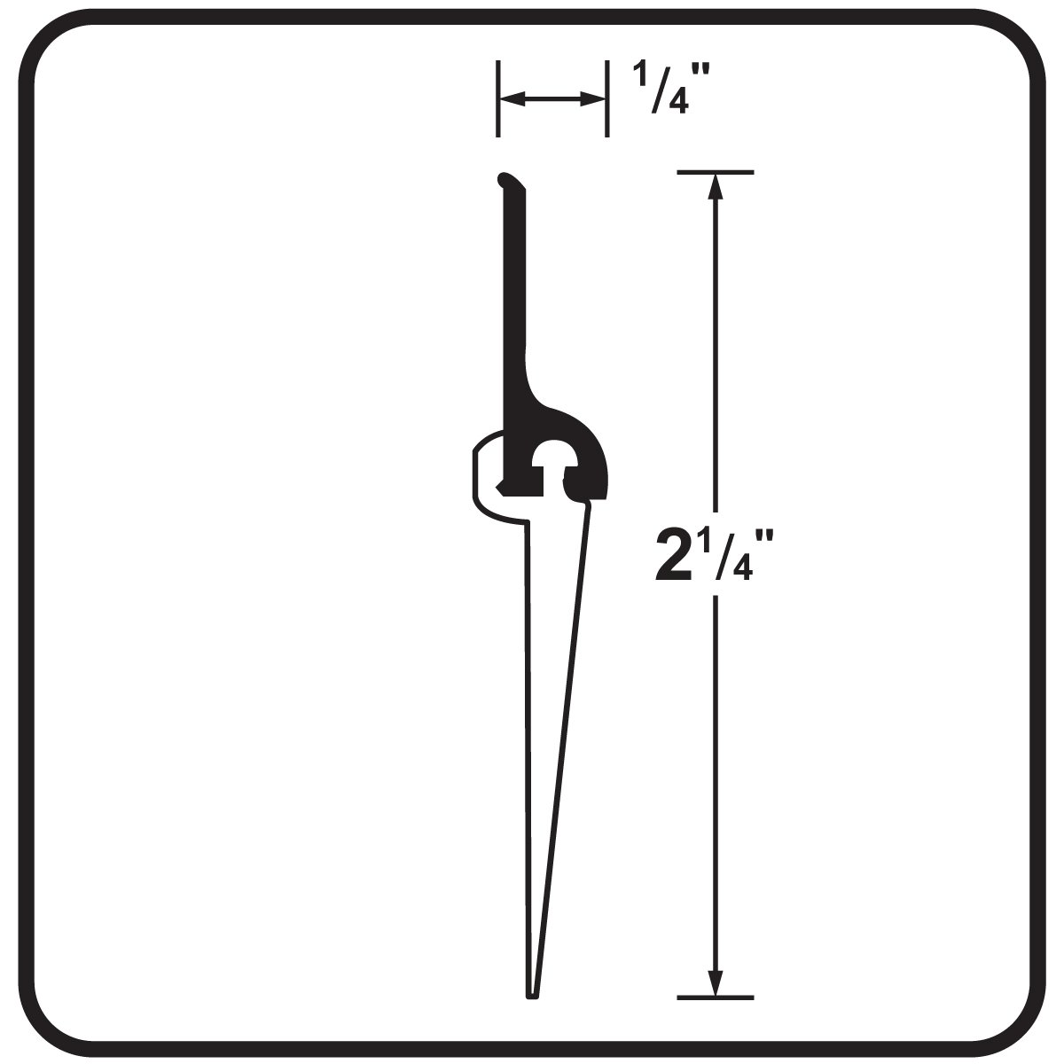 M-D 25718 DB038 Heavy-Duty Door Sweep W/Vinyl Seal Satin Nickel 2-1/4 X - View #4