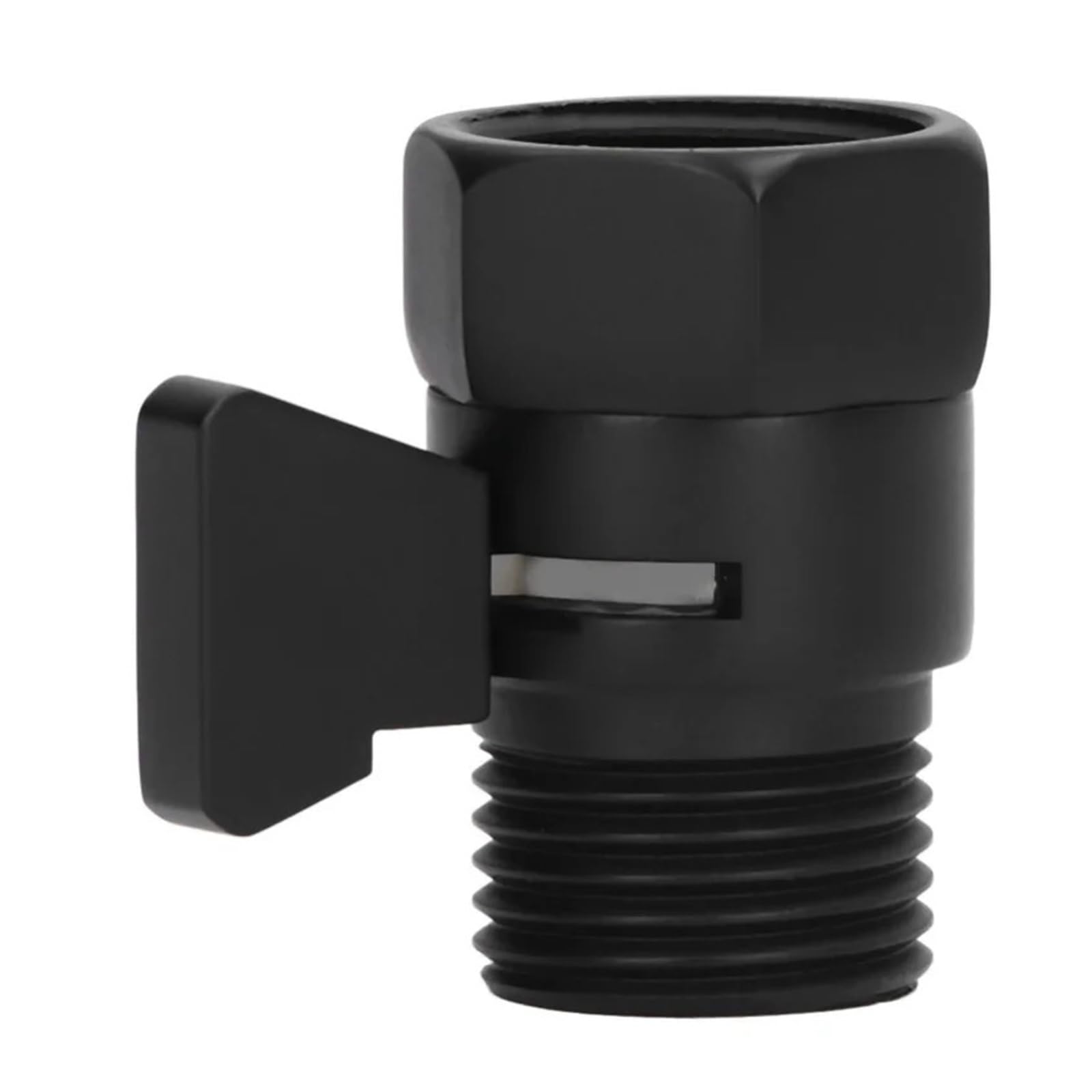 BNGDFDGH G1/2 Shut Off Valve Brass Water Control Black Shower Head Sprayer for Household Bathroom