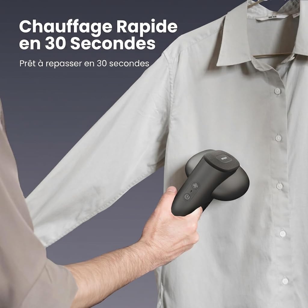 Neakasa Magic1 - Défroisseur vapeur vêtement - Aspiration + repassage vertical 1 main - Portable pour voyage - Prêt à porter sans trace eau - 220-240V(Anthracite)