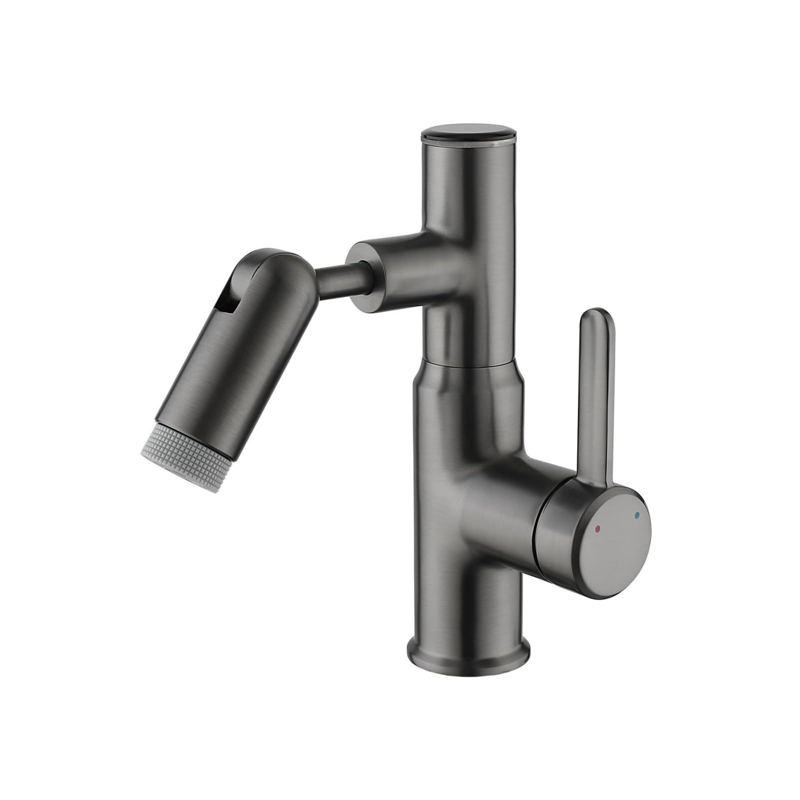 Robotic Arm Bathroom Faucet, Copper Basin Sink Mixer with LED Display, Deck Mounted Sitting Tap,Safe and Reliable