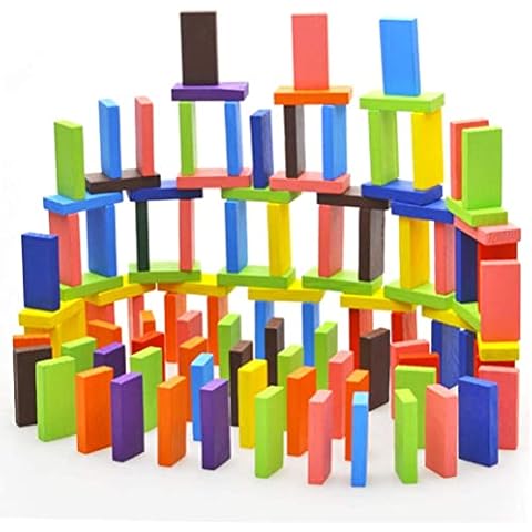 NA 240 Stück Dominosteine Holz Domino Rallye Bausätze Cover