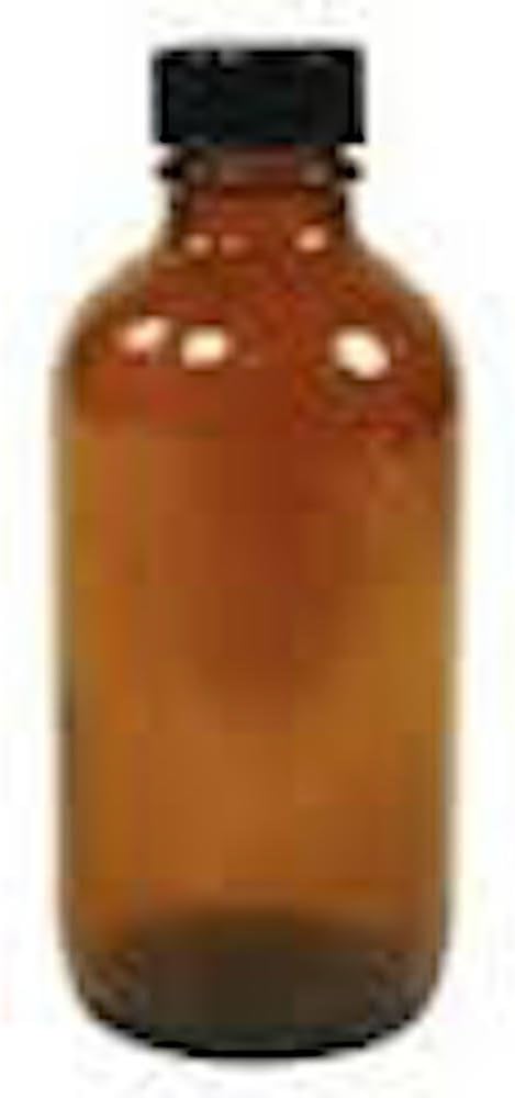 Frontier Natural Products - Amber Glass Round Bottle with Black Cap - 8 oz.