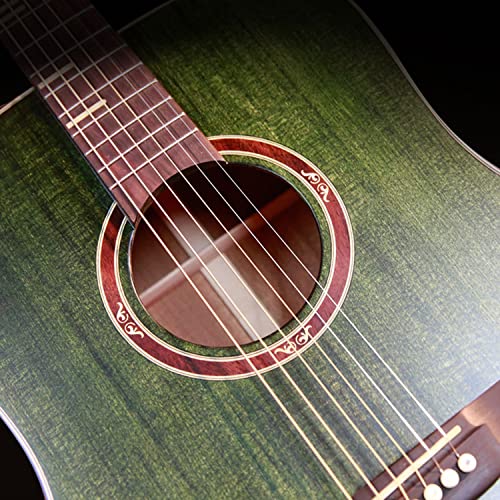 Guitare acoustique 41″ pour débutant adulte ado pleine taille Guitarra Acustica avec sac de transport, accordeur, médiators, cordes, capodastre, tissu, sangle – Vert - Les Beatles, Paul McCartney, John Lennon, RIngo Starr, George Harrison Guitare acoustique 41" pour débutant adulte ado pleine taille Guitarra Acustica avec sac de transport, accordeur, médiators, cordes, capodastre, tissu, sangle - Vert – Image 6