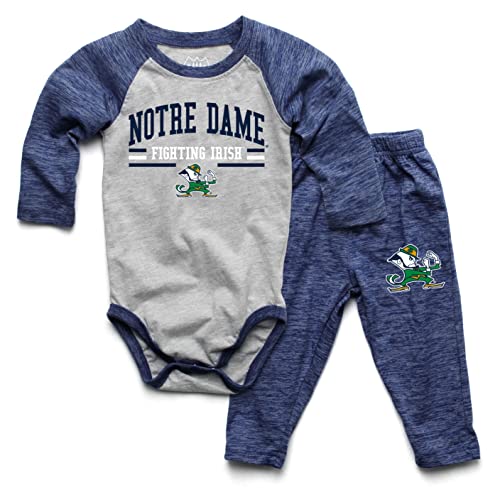 Image of Wes and Willy Baby College Sports Fan Long Sleeve One Piece and Pant Set