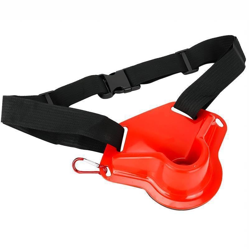 OYSTERBOY Fishing Fighting Rod Pole Holder with Adjustable Waist Gimbal Belt and EVA Foam Padding for Professional Fishermen (Red)