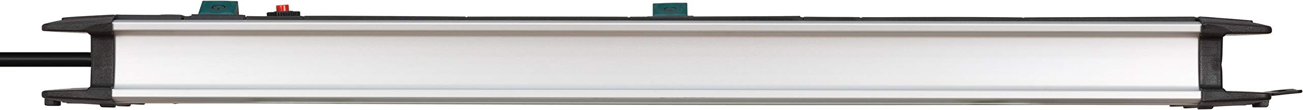 Brennenstuhl Premium-Protect-Line, Steckdosenleiste 11-fach mit Überspannungsschutz, Master Slave Funktion und USB-Ladefunktion (2 Schalter und 3m Kabel) schwarz