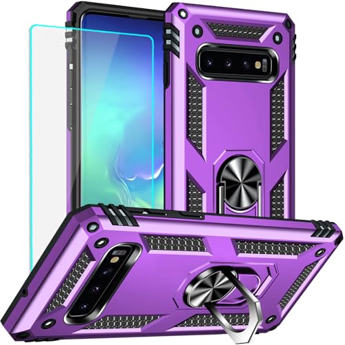 Coque robuste violette pour Samsung S10 Plus protégeant l'écran des chutes et rayures