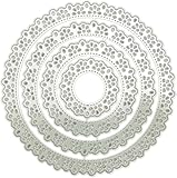 Runde Spitzenbordüre, Prägeschablone, Untersetzer, Schablone für Kartenherstellung, Scrapbooking, Album, Metall-Stanzformen, Prägeschablone, Spitzenbordüre, runde für Karten, Stanzformen