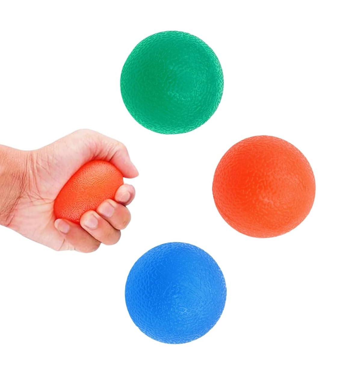 Little Blooms® Exercise Ball - Stress Relief Balls for Adults, Finger Exerciser, Wrist Exercise Equipment, Squeeze Ball for Stress Relief and Physiotherapy, Hand Therapy Essential(Gel(Medium), Red)-image-21