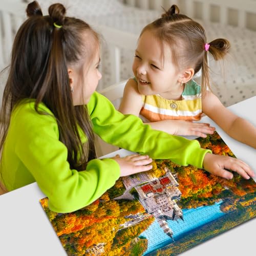 Image of Neuschwanstein Castle(Historical Place) Jigsaw Puzzles for Kids and Childrens - Realistic Illustration Challenging Brain Booster Gifts, Fun and Creative Fun Game - Ages 9+ (500 Pcs)