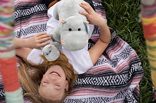Exceptional Home Mother & Baby Hippo Plush Toy Set | Super Soft Stuffed Animals | Cute Plushies for Kids' Bedroom | 17-in Safari Stuffed Animals for Girls & Boys - Image 5