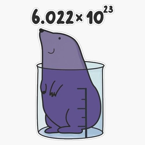 Chemistry Mole Animal Pun La mejor idea de regalo, calcomanía adhesiva para parachoques impermeable de 5 pulgadas