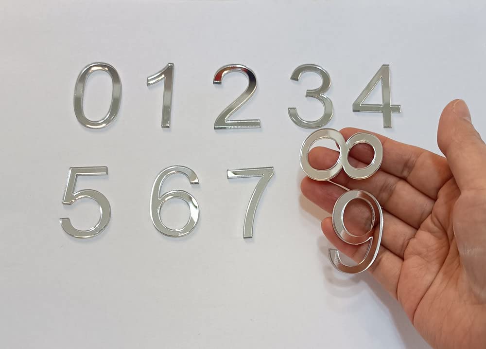 12 arabische Acryl-Ziffern, arabische lasergeschnittene Zahlen für eine Uhr