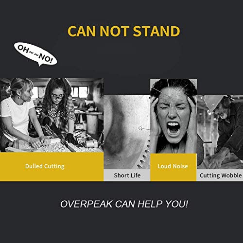 Overpeak 10 Inch Circular Saw Blade, 80 Tooth Atb Finishing Saw Blades With 5/8-Inch Arbor, Laser-Cut Thin Kerf And Anti-Rust Coating #TOP1