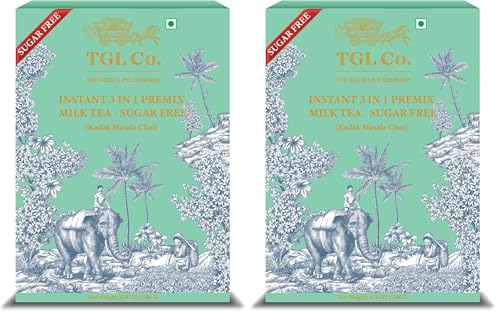 Image of TGL Co. 3 in 1 Sugar Free Kadak Masala Chai Premix Sachet (14 Sachets) Quick & Easy To Make Sugar Free Tea Premix Sachets - 14g Per Serve (Pack of 2)