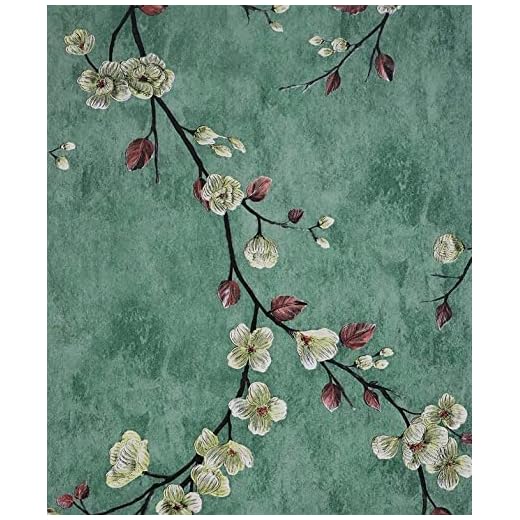 CRIMSON DECORS™ Peach Blossom SELF Adhesive Wallpaper for Living Room Bedroom Office Hall Corridor Peel and Stick Vinyl Wallpaper - 200 * 45 CM - 9 SQFT