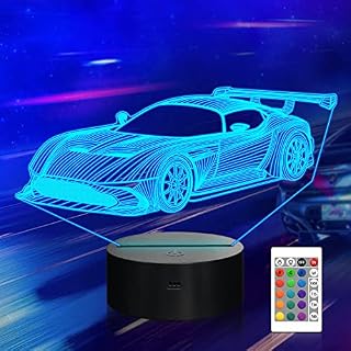 CooPark iluzoryczna lampka nocna 3D, motyw astronauty, hologram, 16 kolorów, z pilotem zdalnego sterowania, na urlop, Boże Narodzenie, urodziny, prezent dla dzieci, do sypialni, dekoracja baru