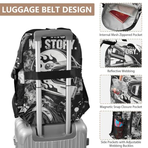 Mochila para laptop y moto impermeable escolar ideal jóvenes 4