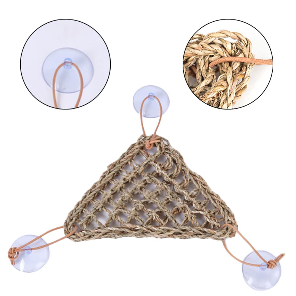 Hamac en jonc de mer naturel avec ventouses pour reptiles